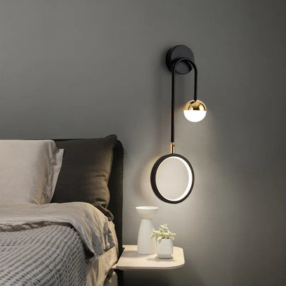 Modern Nordic LED Wall Light with Gold Accent