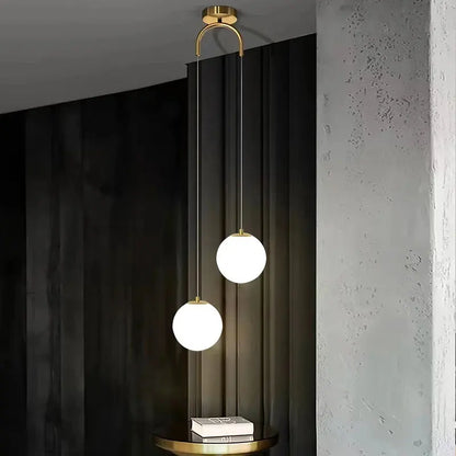 Modern Opal Glass Globe Pendant Light