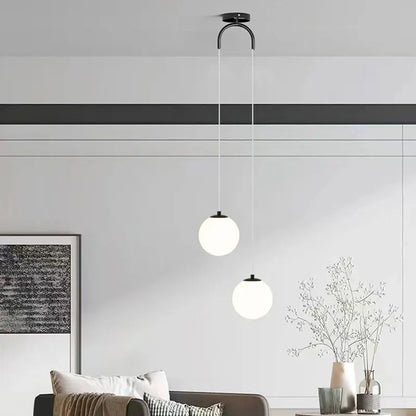 Modern Opal Glass Globe Pendant Light