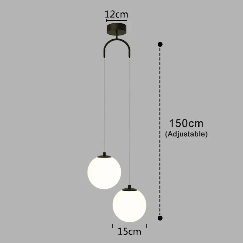 Modern Opal Glass Globe Pendant Light