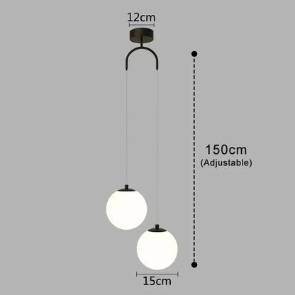 Modern Opal Glass Globe Pendant Light
