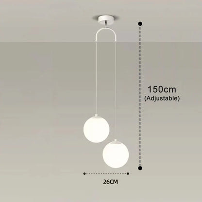 Modern Opal Glass Globe Pendant Light