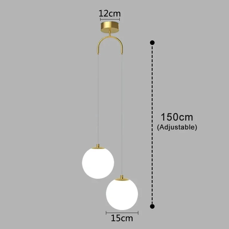 Modern Opal Glass Globe Pendant Light