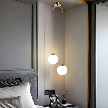 Modern Opal Glass Globe Pendant Light