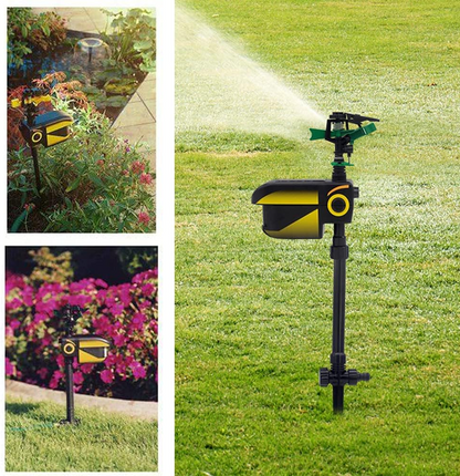 Motion-Activated Garden Sprinkler with Infrared Sensor and Solar Power