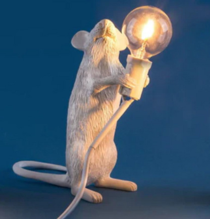 Mouse Table Lamp with Warm Glow and Playful Animal Design