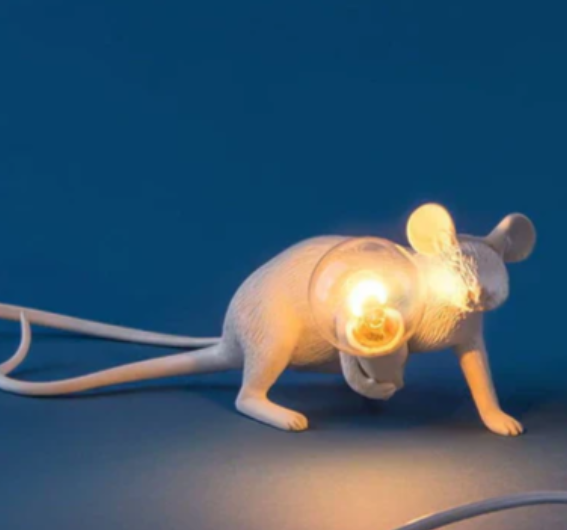 Mouse Table Lamp with Warm Glow and Playful Animal Design