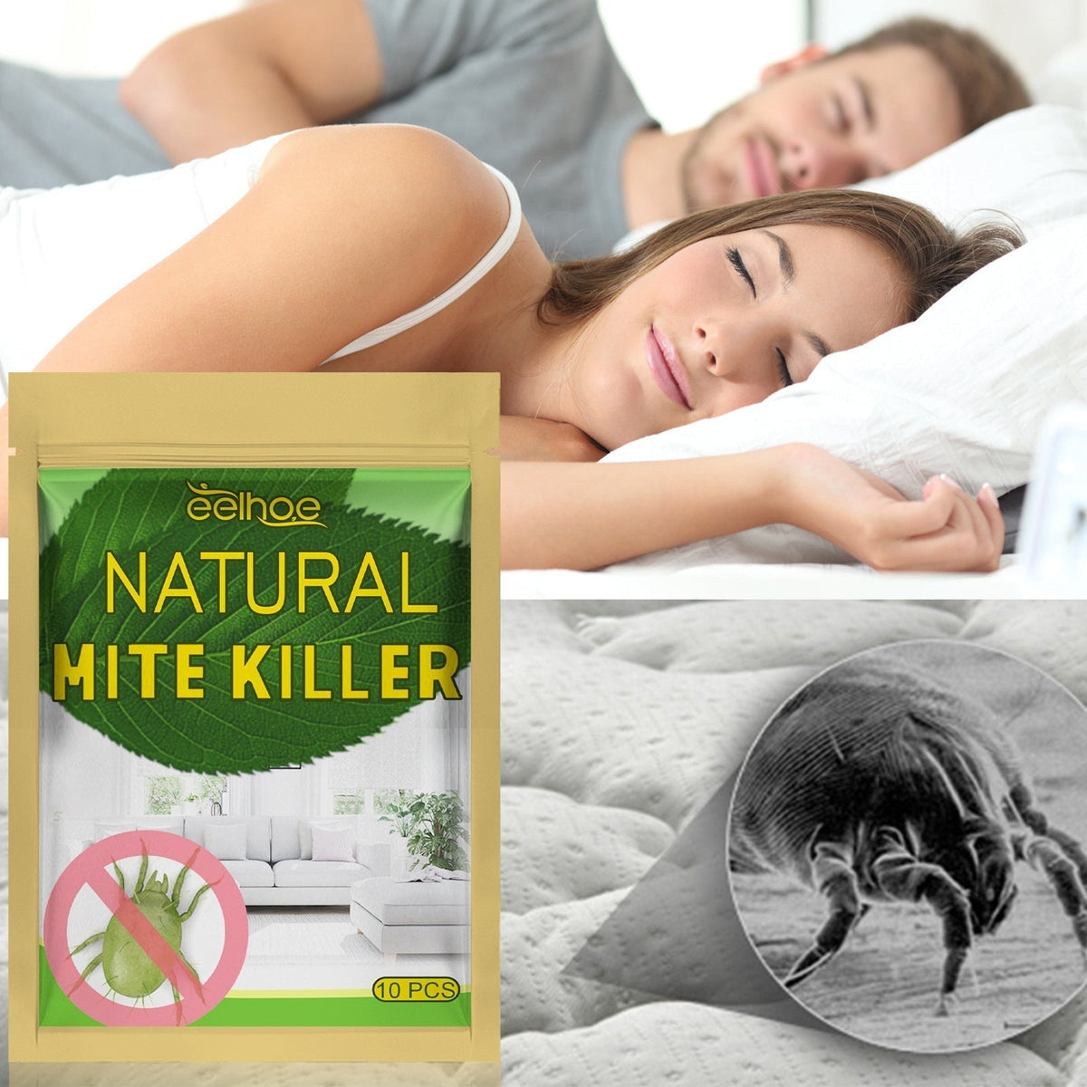 Natural Dust Mite Killer for Home Use with Extended Protection