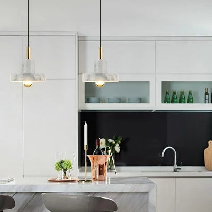 Natural Marble Pendant Light