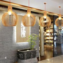 Natural Wood Pendant Ceiling Light