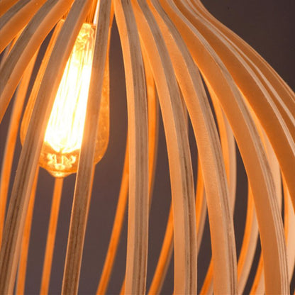 Natural Wood Pendant Ceiling Light