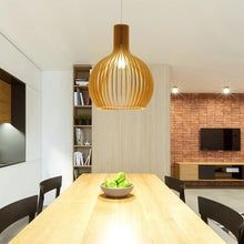 Natural Wood Pendant Ceiling Light