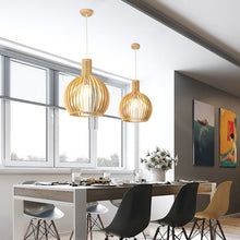 Natural Wood Pendant Ceiling Light