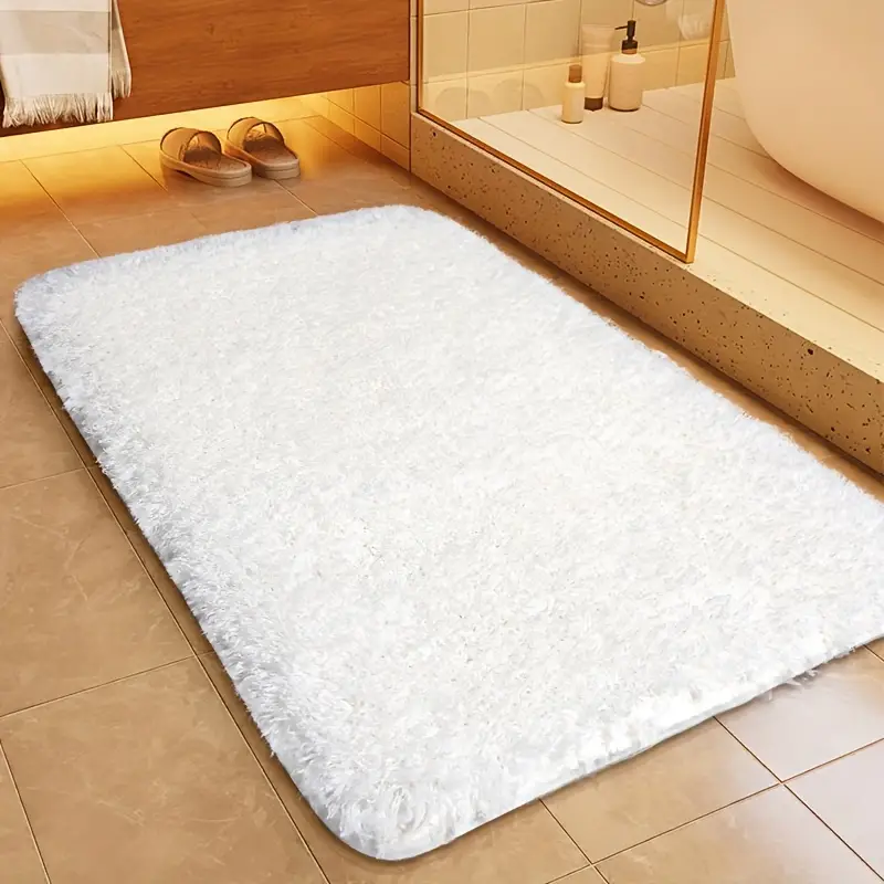 Non-Slip Bath Mat with Soft Texture and Rounded Modern Design