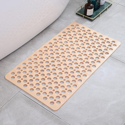 Non-Slip Bath Mat with Suction Cups and Quick-Drain Surface