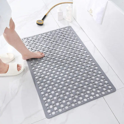 Non-Slip Bath Mat with Suction Cups and Quick-Drain Surface