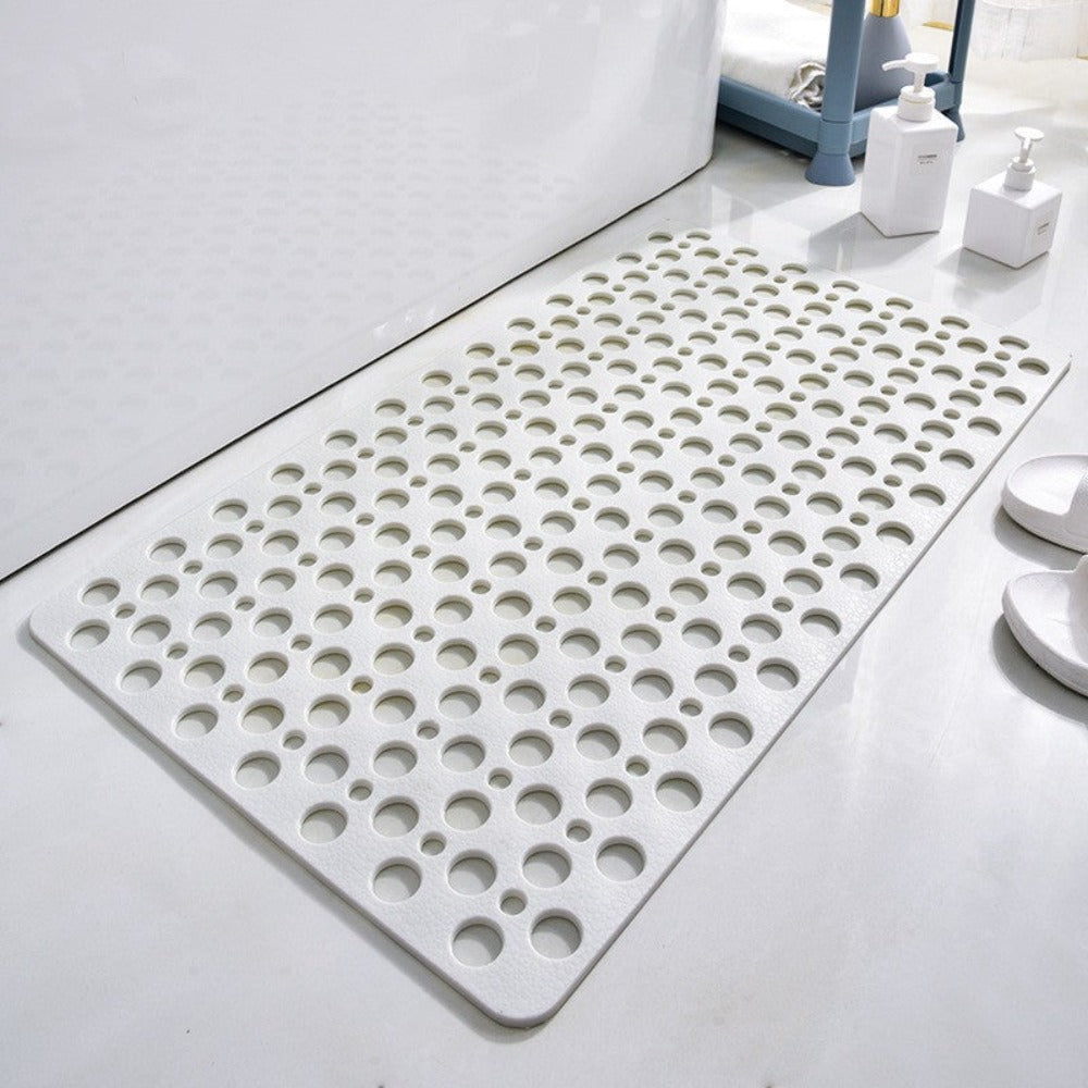 Non-Slip Bath Mat with Suction Cups and Quick-Drain Surface