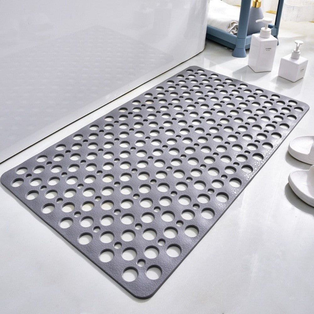 Non-Slip Bath Mat with Suction Cups and Quick-Drain Surface