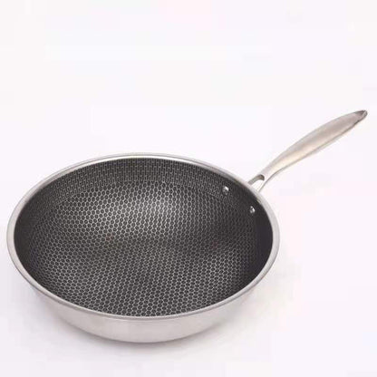 Non Stick Stainless Steel Frying Pan Durable Scratch Resistant Cooking Pan