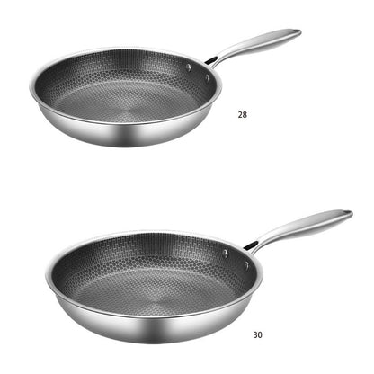 Non Stick Stainless Steel Frying Pan Durable Scratch Resistant Cooking Pan