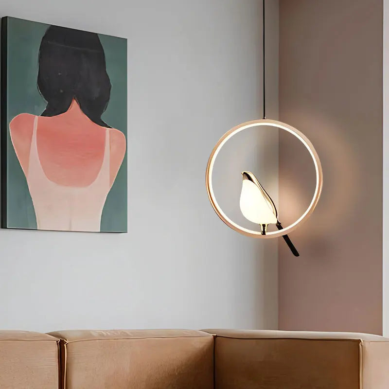 Nordic Bird Frame LED Pendant Light