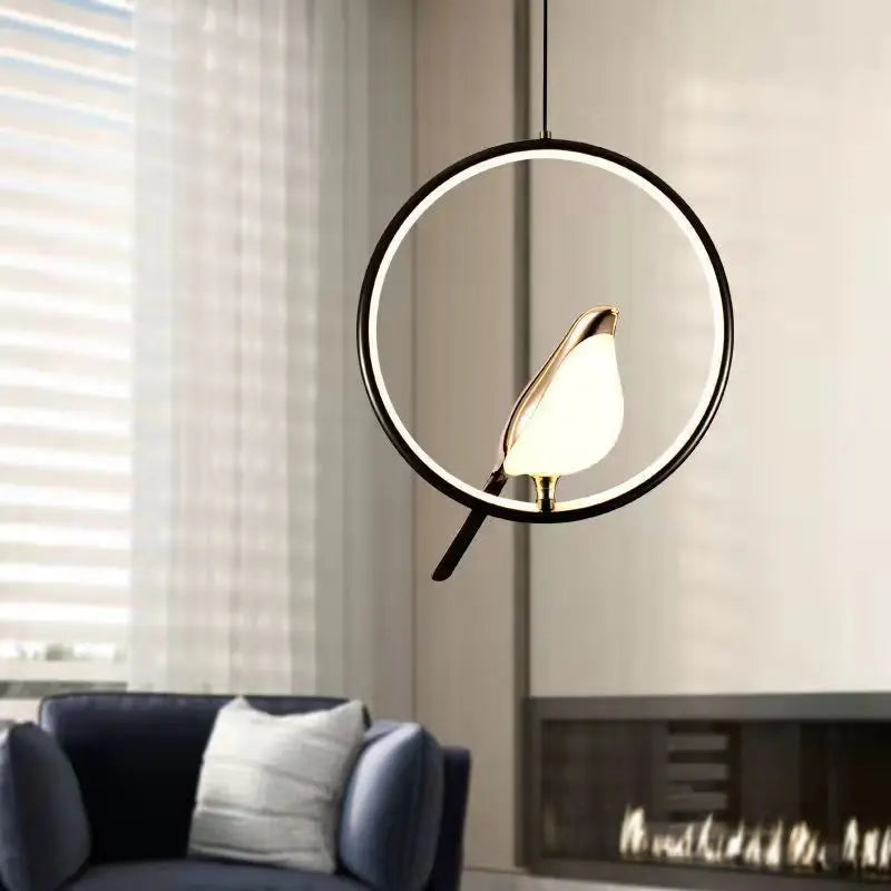 Nordic Bird Frame LED Pendant Light
