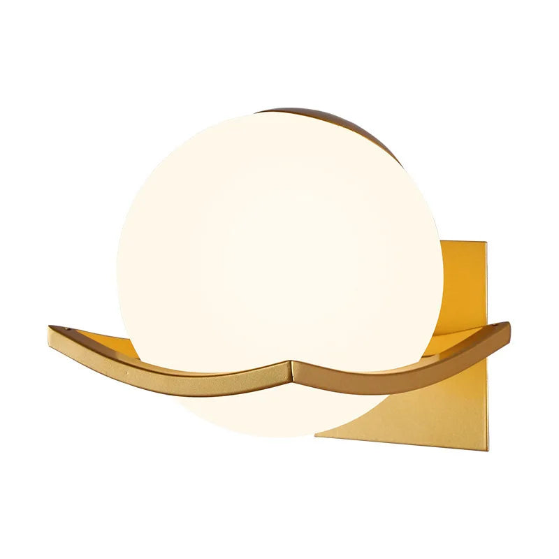 Applique in vetro opalino a globo