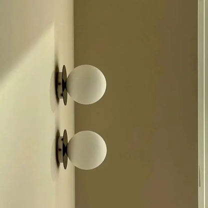 Opal Globe Glass Wall Light