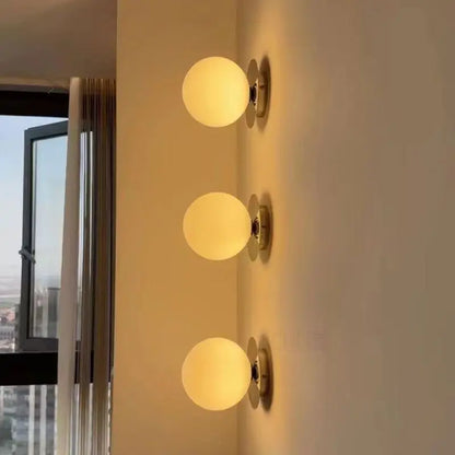 Opal Globe Glass Wall Light