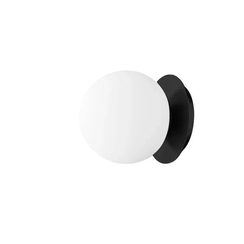 Opal Globe Glass Wall Light