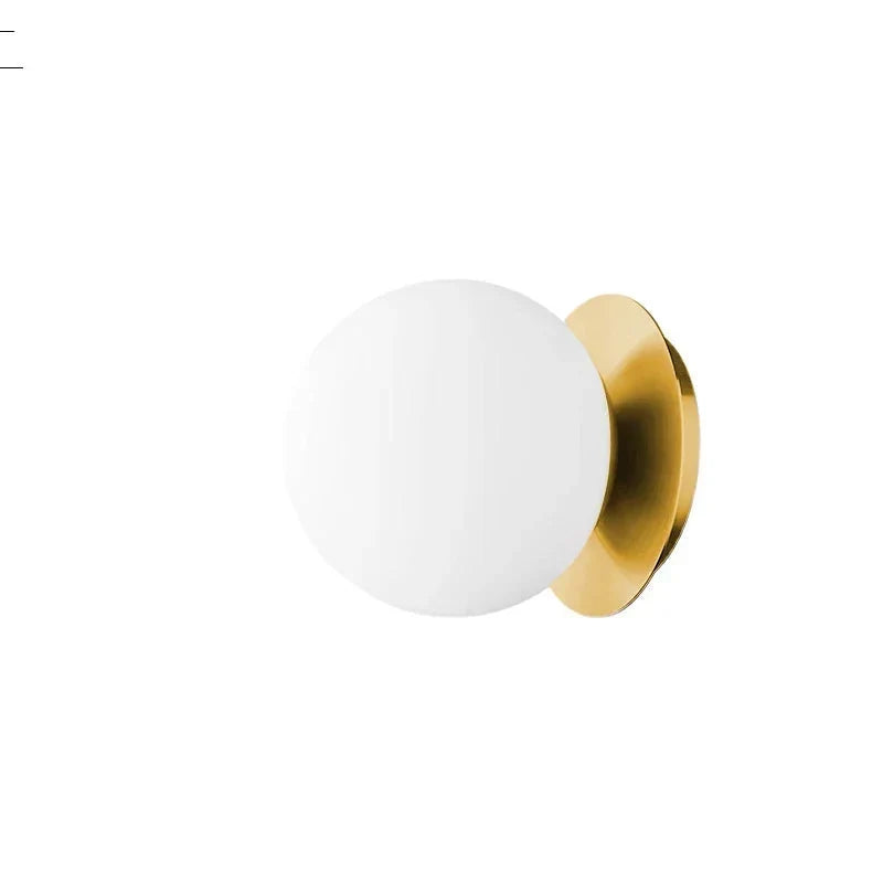 Opal Globe Glass Wall Light