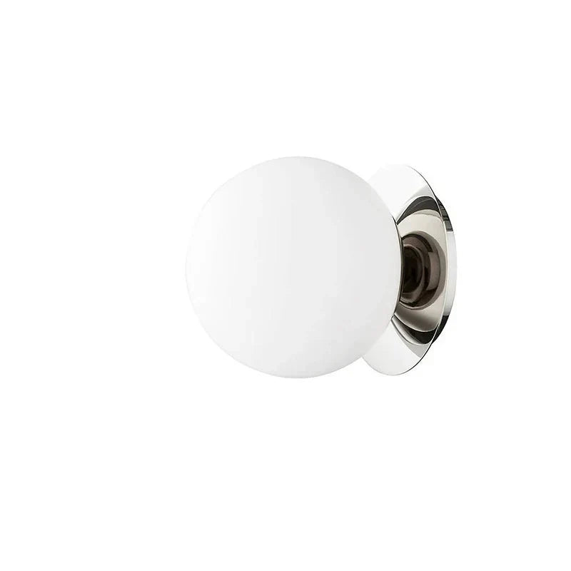Opal Globe Glass Wall Light
