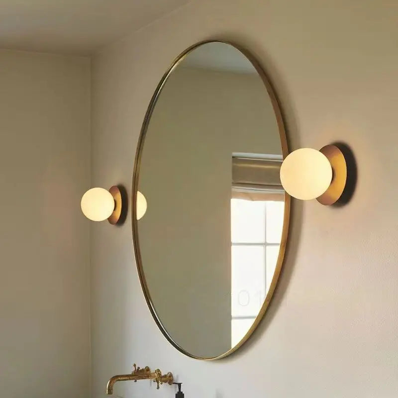 Opal Globe Glass Wall Light