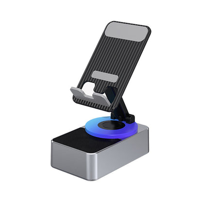 Phone Stand with Bluetooth Speaker and 360 Degree Adjustable Rotation