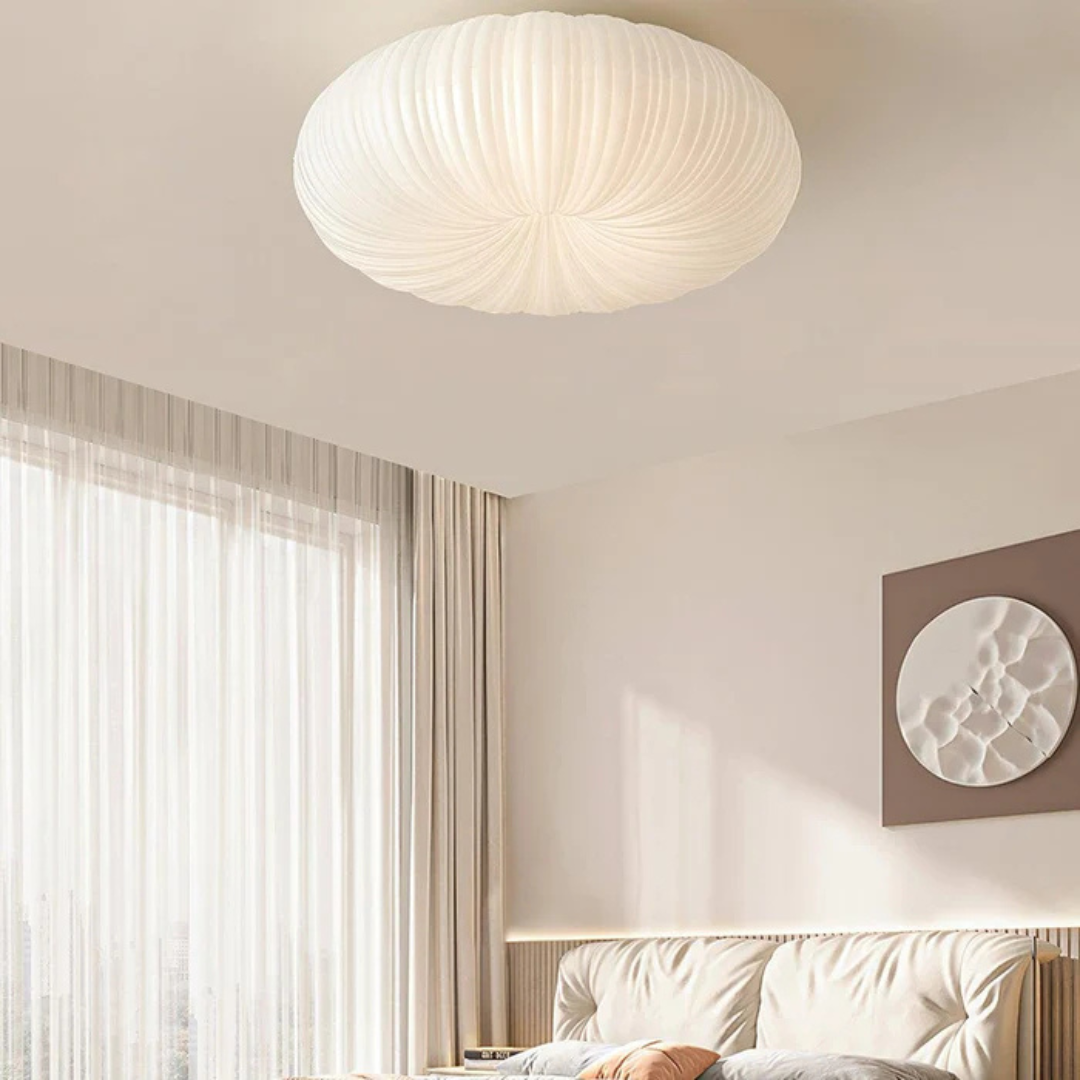 Pleated Acrylic LED Flush Mount Ceiling Light