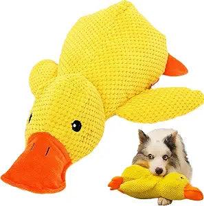 Plush Duck Dog Toy with Quacking Sound for Chewing and Tug-of-War
