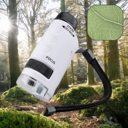 Pocket Microscope for Kids with 60–120x Magnification and LED Light