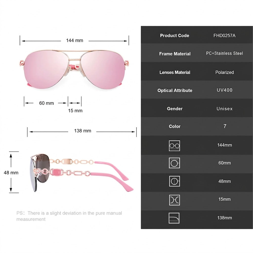 Polarized UV400 Sunglasses for Women with Glare Reduction and Lightweight Design