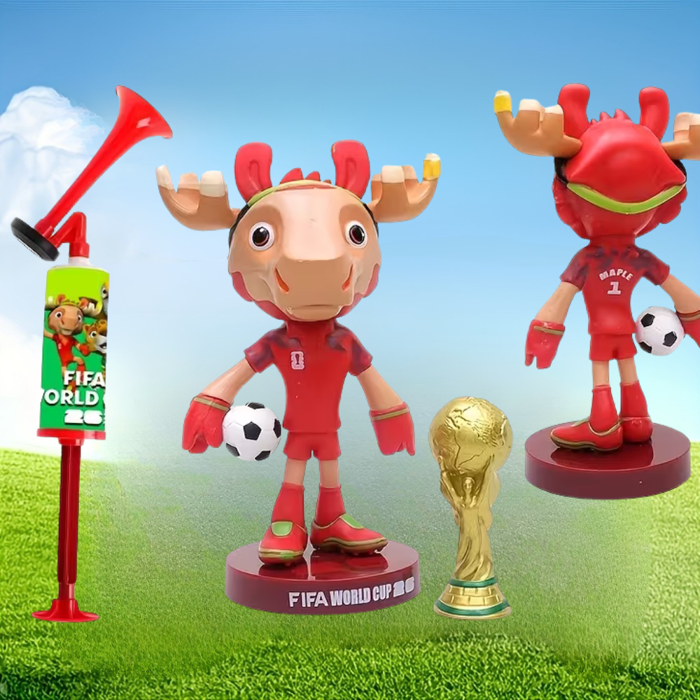 Portable Air Horn Megaphone with Mascot Figurine