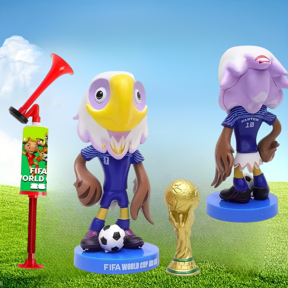 Portable Air Horn Megaphone with Mascot Figurine