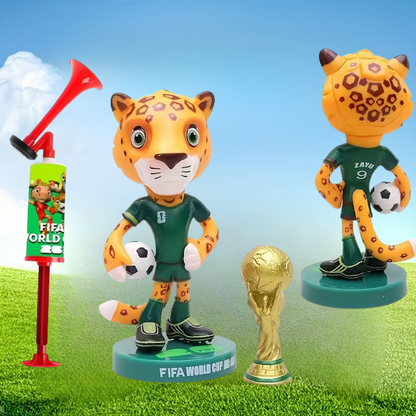 Portable Air Horn Megaphone with Mascot Figurine