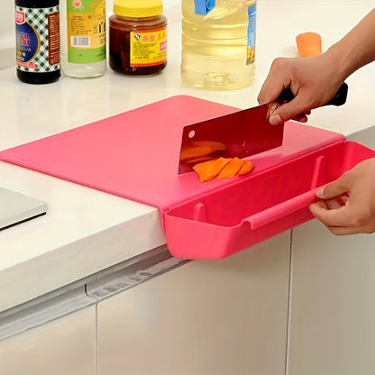 Portable Chopping Board with Detachable Food Storage Container