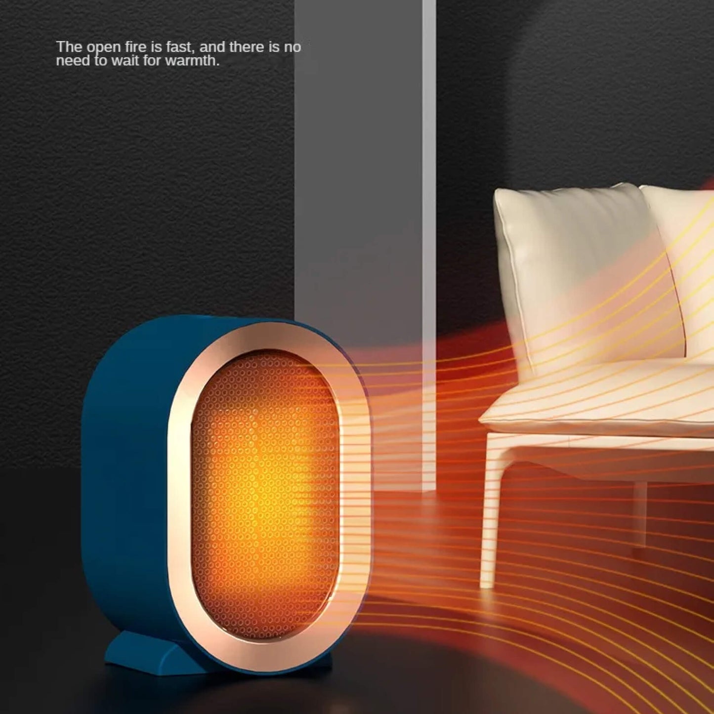 Portable Energy Efficient Electric Space Heater for Small Rooms