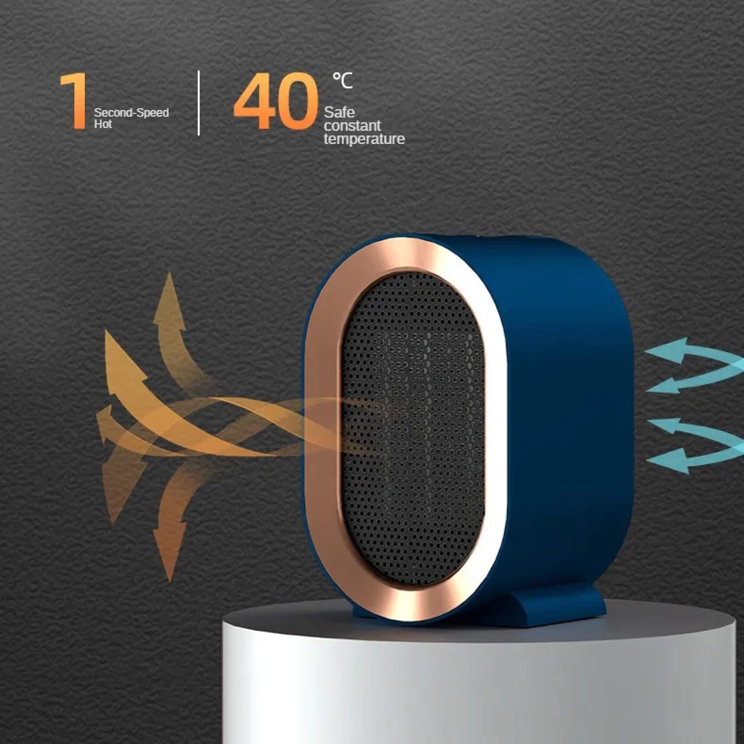 Portable Energy Efficient Electric Space Heater for Small Rooms