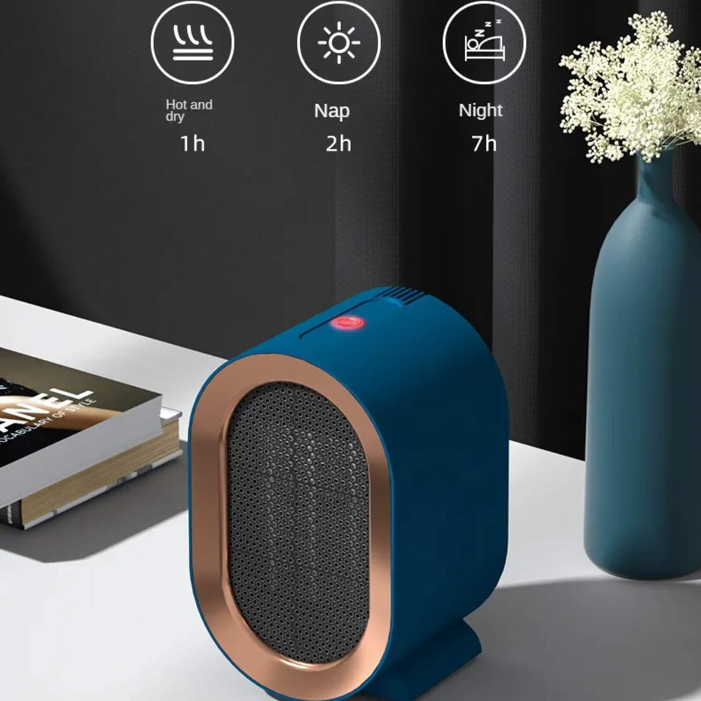 Portable Energy Efficient Electric Space Heater for Small Rooms