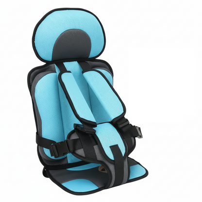Portable Foldable Child Car Booster Seat with 5-Point Harness
