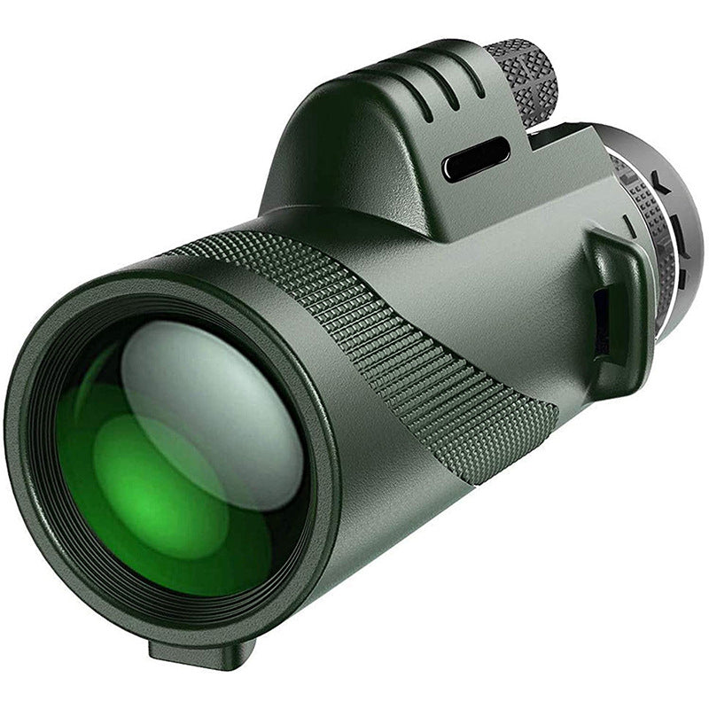 Portable HD Telescope with BAK4 Prism Optics and Smartphone Adapter