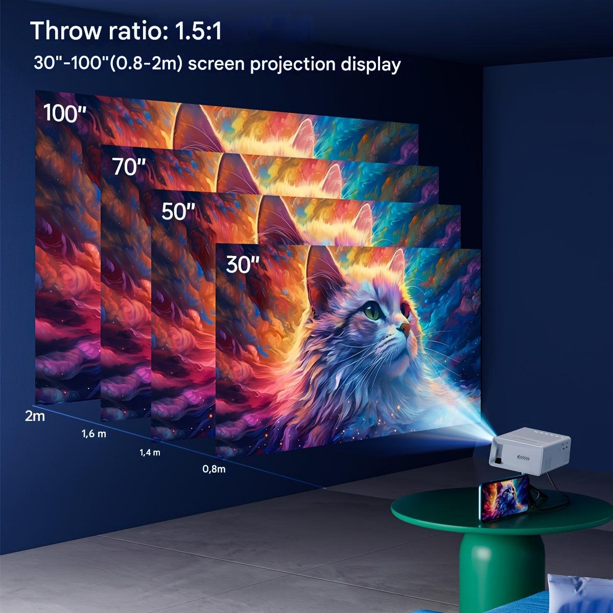 Portable Mini Projector 3000 Lumens with USB and HDMI