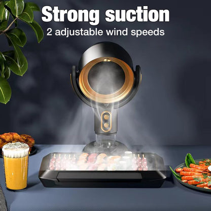 Portable Range Hood Rechargeable Kitchen Exhaust Fan with Dual Filters