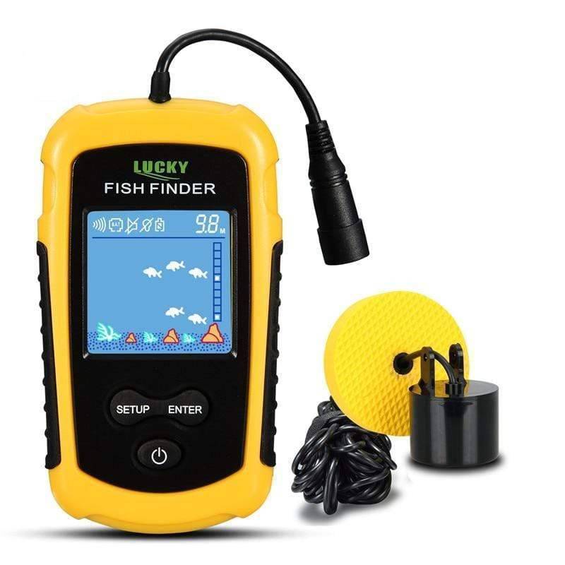 Portable Sonar Fish Finder with 2-Inch LCD, Backlight and 100m Depth Capability